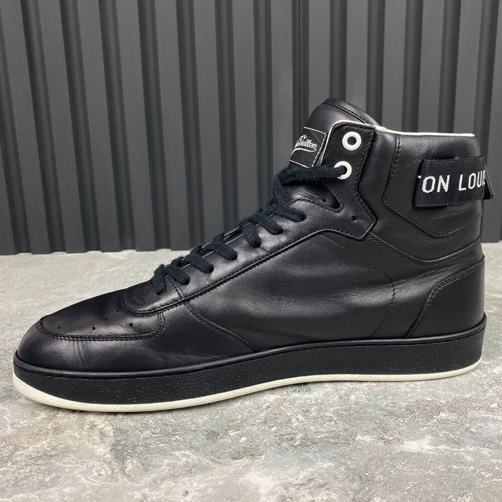 Louis Vuitton Rivoli High Top Sneakers Black Leather 7.5 LV or 8.5 US 41.5 EUR - Picture 12 of 16